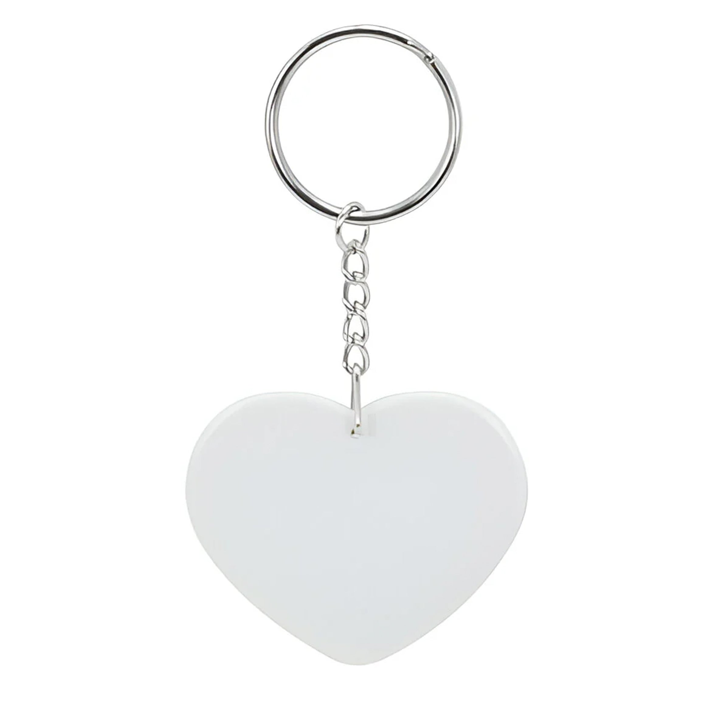 Heart-Shaped Polymer Keyring – Love Design