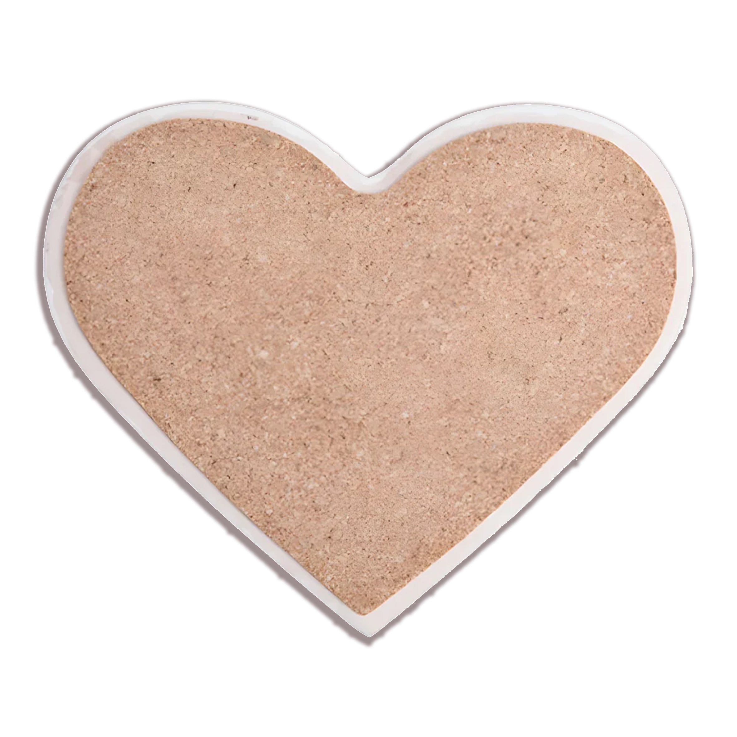 Personalised Printed Ceramic Heart Shaped Coaster 9x11cm Cork Backed