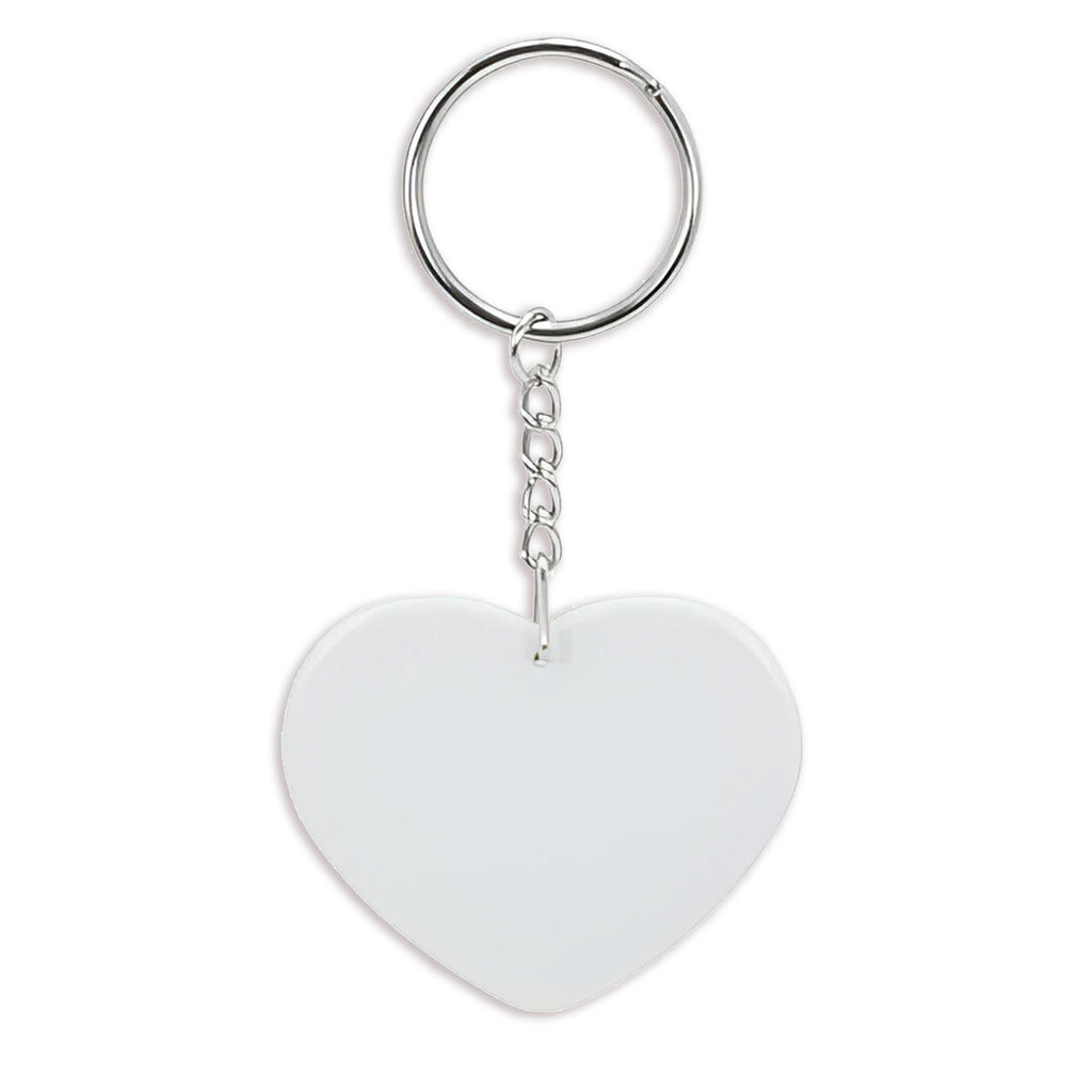 Personalised Printed Polymer Heart-Shape Keyring