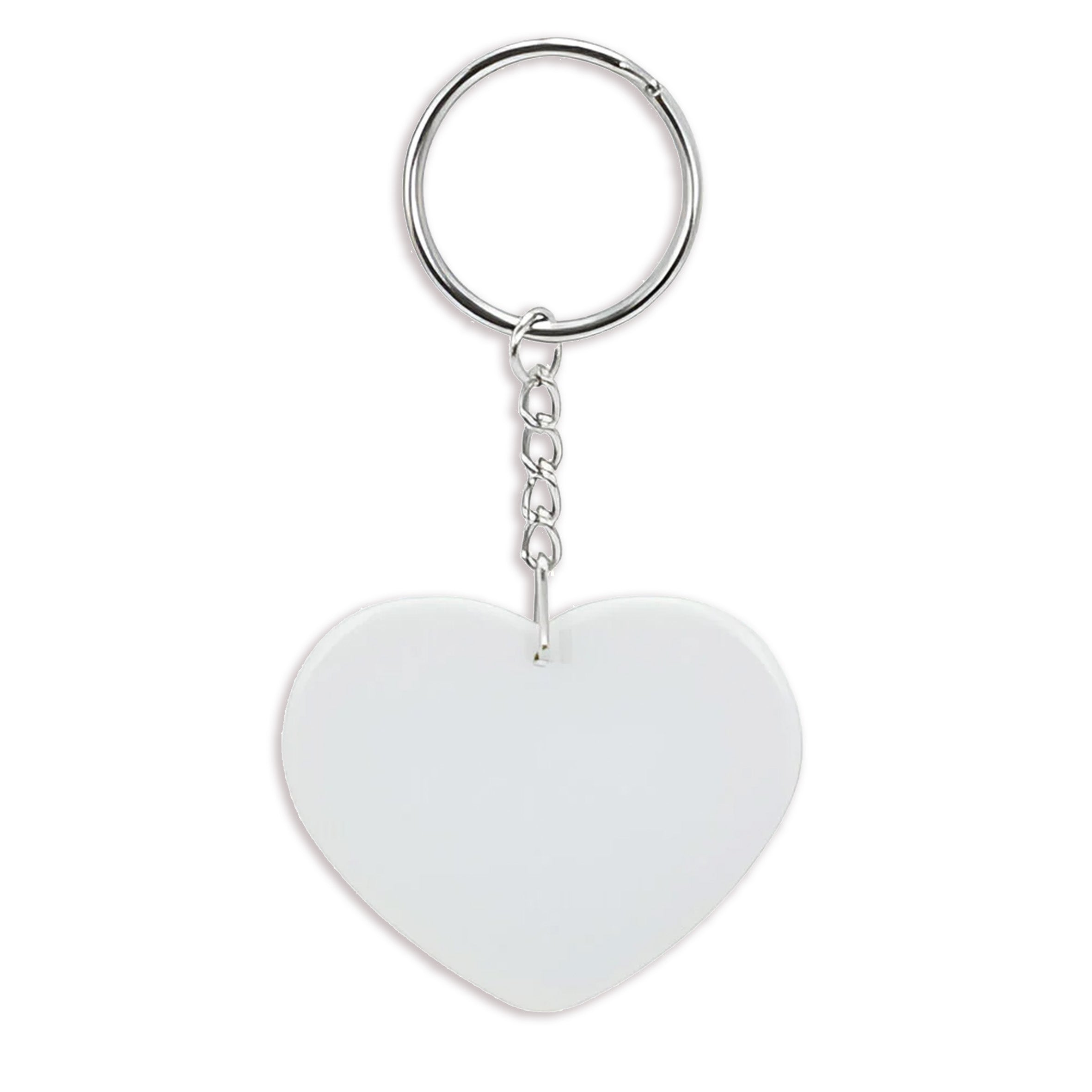 Personalised Printed Polymer Heart-Shape Keyring