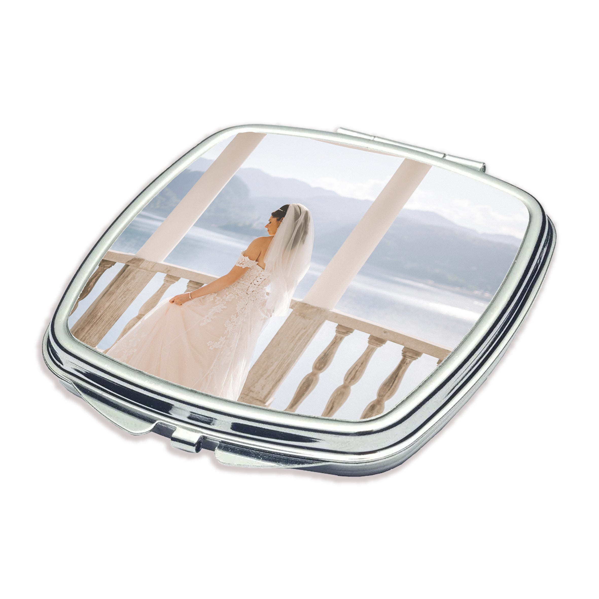 Personalised Printed Square Make-up Mirror